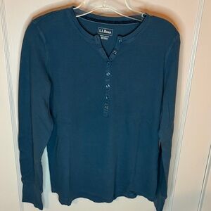 L.L. Bean Women’s Blue Long Sleeve Henley